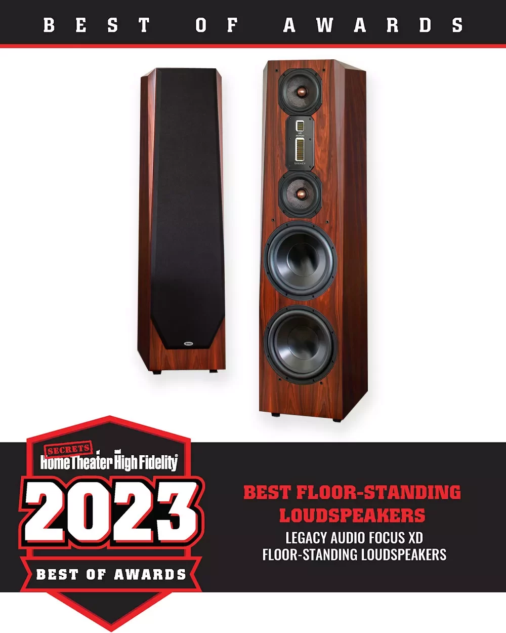 Focus XD floor standing speaker 2023 award