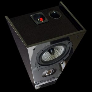 Black Legacy Audio Deco wall mounted corner speakers