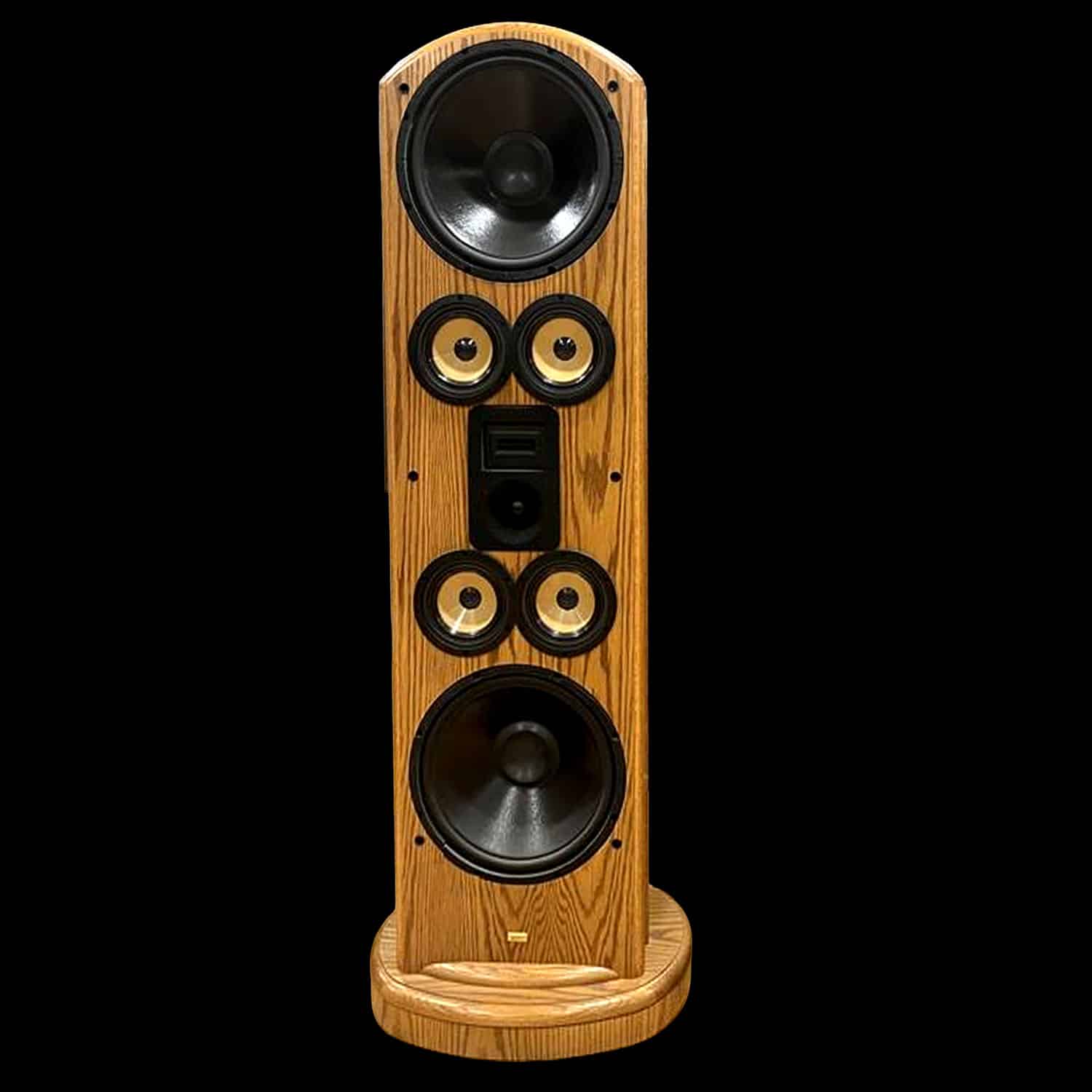 Whisper Floor Standing tower speakers in Medium Oak - Square